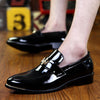 Men's Black Leather Formal Shoes, Pointed Toe, Business, Style 4151