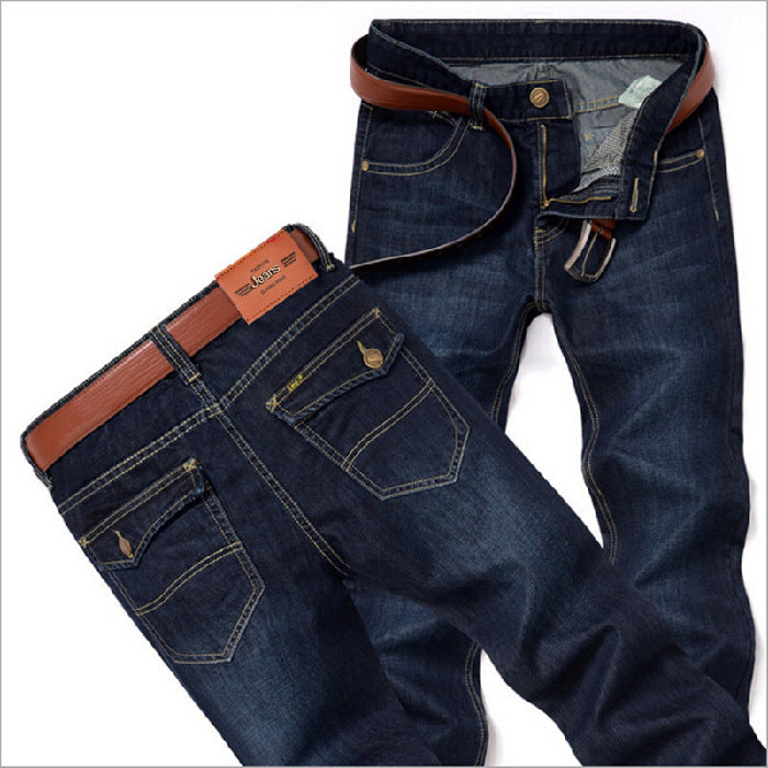 Men's Slim-Fit Stretch Jeans - Washed Denim 5