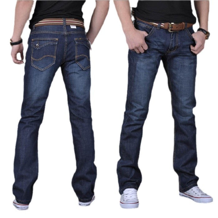 Men's Slim-Fit Stretch Jeans - Washed Denim 6