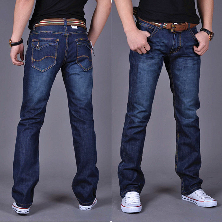 Men's Slim-Fit Stretch Jeans - Washed Denim 7