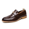 Men's Black Leather Formal Shoes, Retro, Business, Style 2391