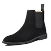 Men's Black Genuine Leather Chelsea Boots, British Style