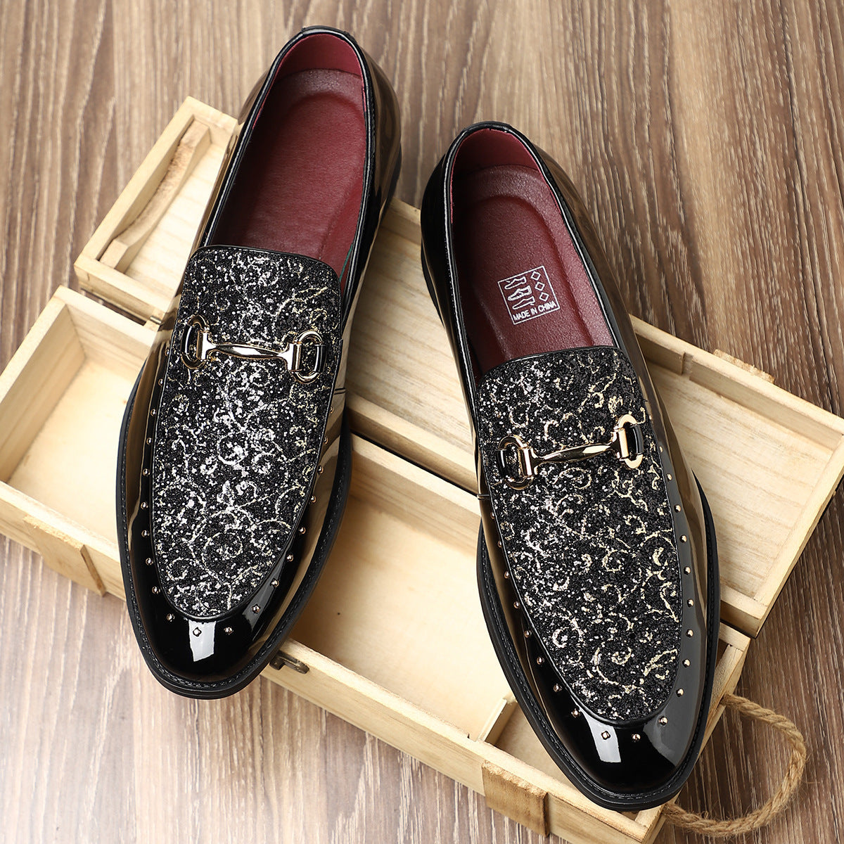 2026 new trendy fashion men's shoes - british style pointed toe slip-on casual leather shoes 11