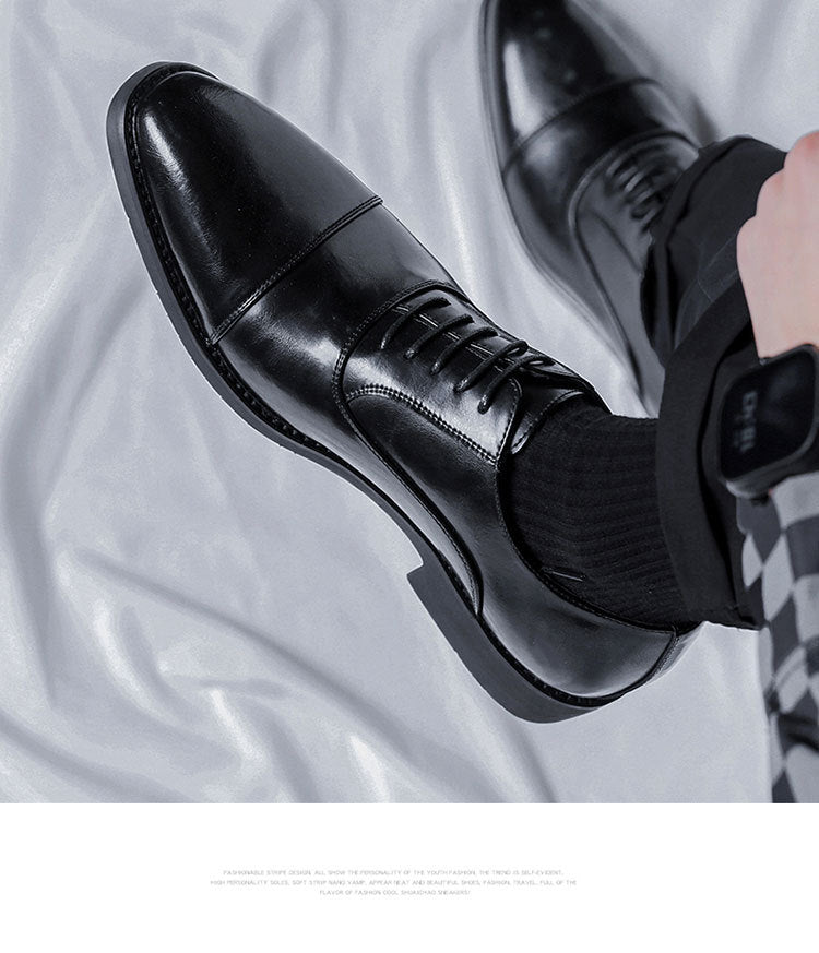 Three-joint men's leather shoes business casual formal men's shoes british suit shoes men's groom we 9