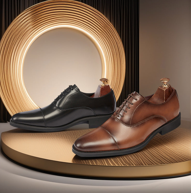 Cross-border 2026 spring/autumn three-panel leather dress shoes for men - anti-slip, business formal 15