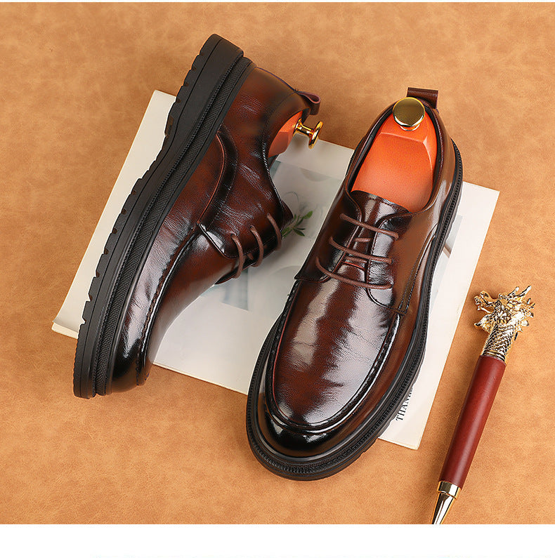 Men's british style versatile formal leather shoes - comfortable wedding groom shoes 7