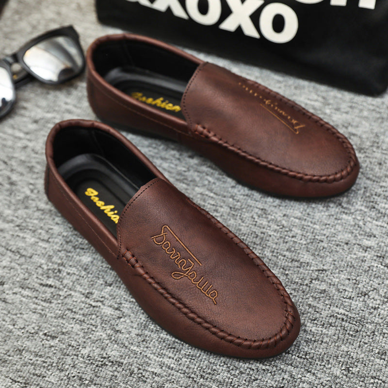 Summernew arrival men's loafers 2024 driving casual leather shoes soft bottom slip-on men's trendy s 6