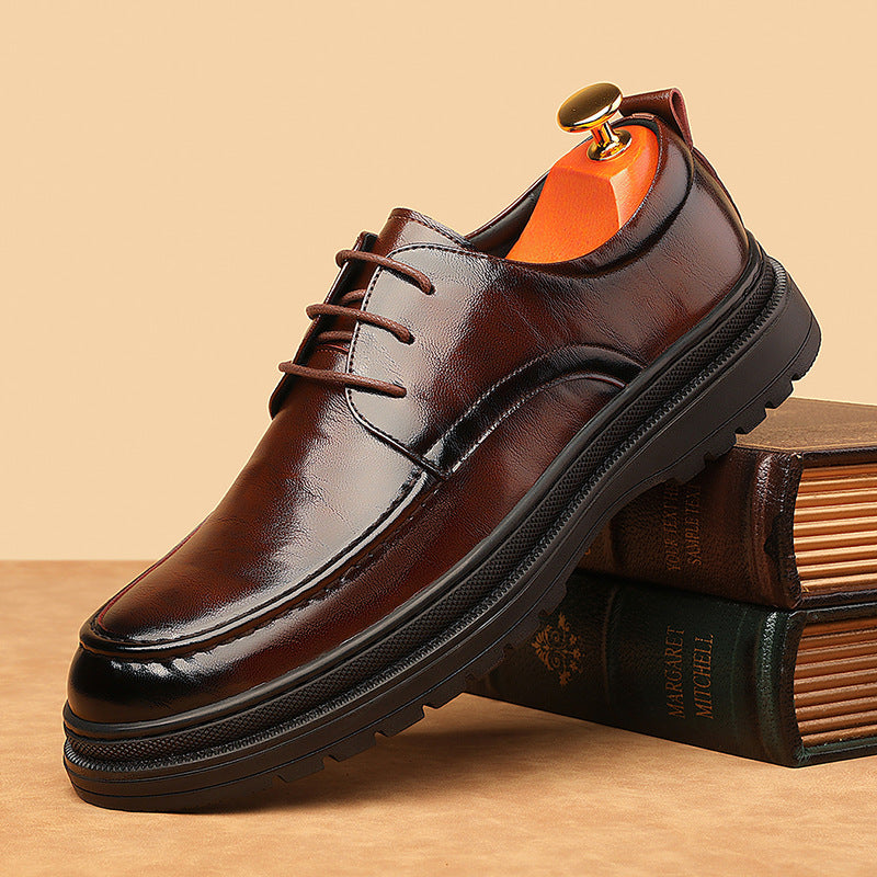 Men's british style versatile formal leather shoes - comfortable wedding groom shoes 6