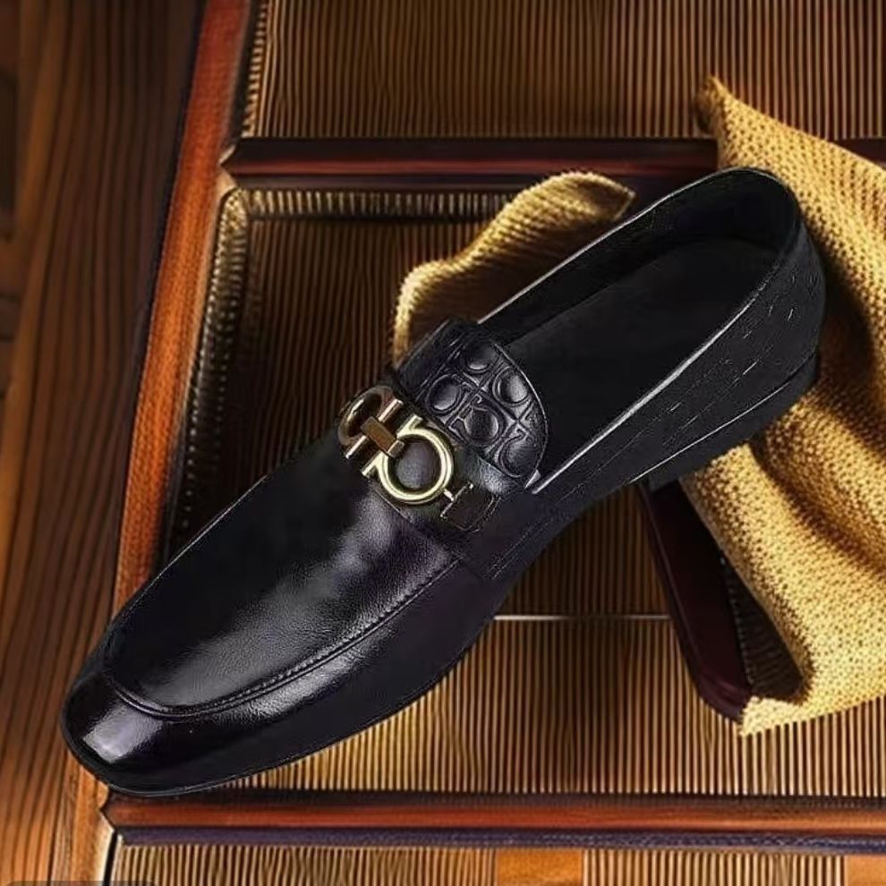 2026 men's new leather shoes: breathable, soft-soled, trendy slip-ons – versatile business casual lo 3