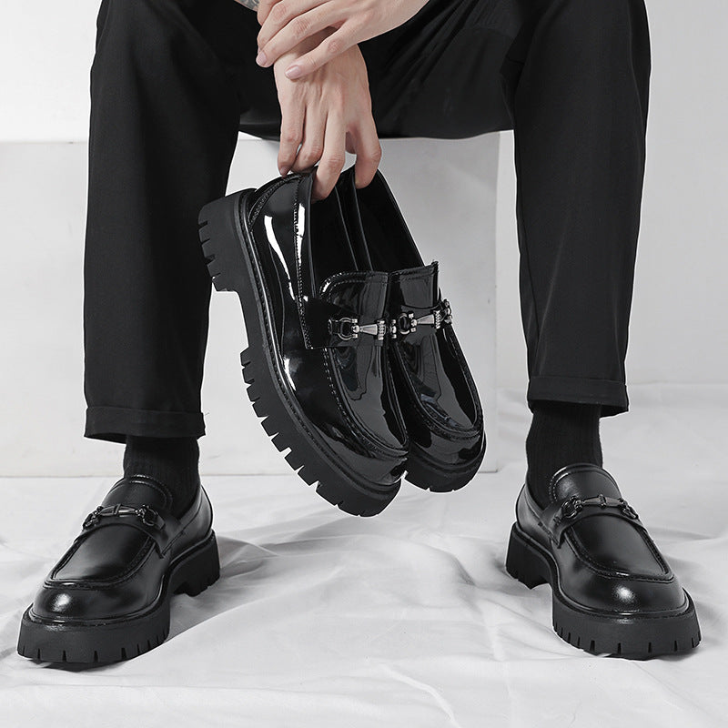 Men's chunky platform loafers - british style, square toe, business casual, spring/autumn new arrival 3