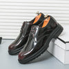 Men's Red Leather Derby Formal Shoes, Business, Wedding