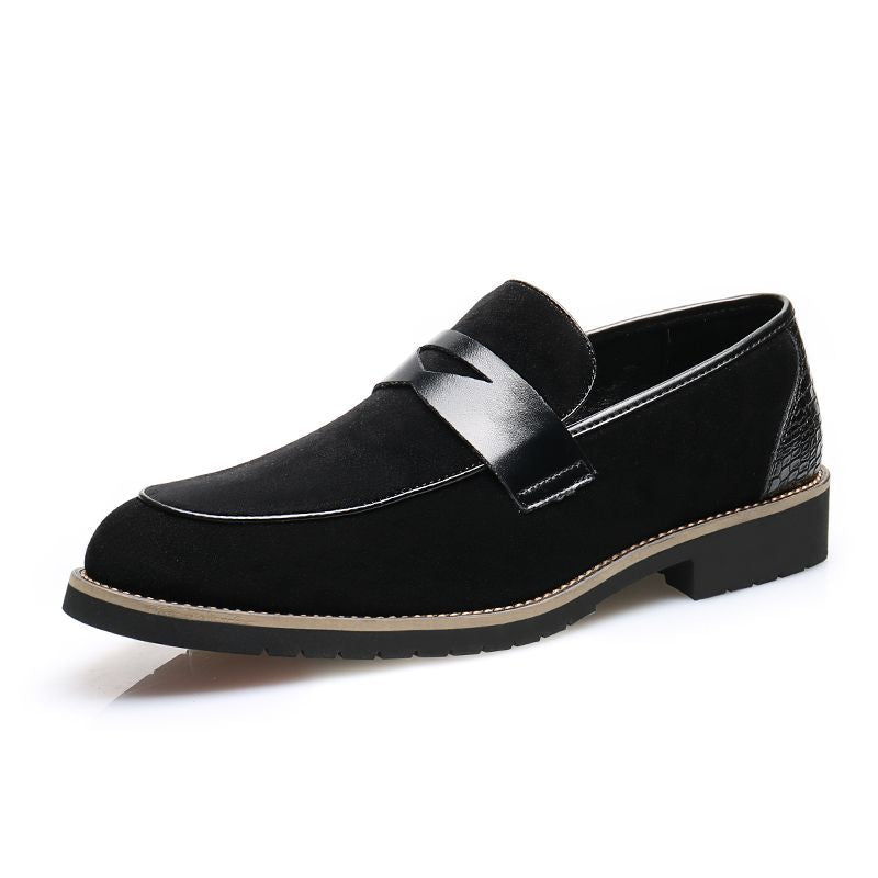 British style men's business casual leather shoes - pointed toe slip-on, korean style, versatile loa 5