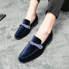 Men's Green Leather Formal Shoes, British Style
