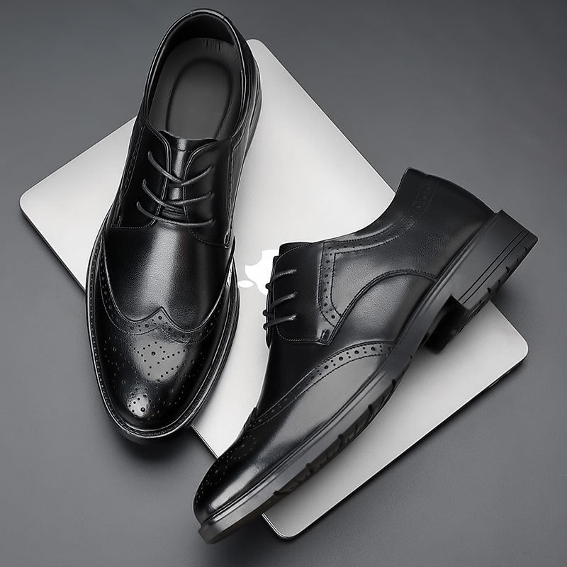 Men's leather dress shoes - premium spring collection: business formal, british style, wedding shoes 2