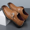Amazon's best-selling cross-border plus sizemen leather shoes pointed toe business casual slip-on