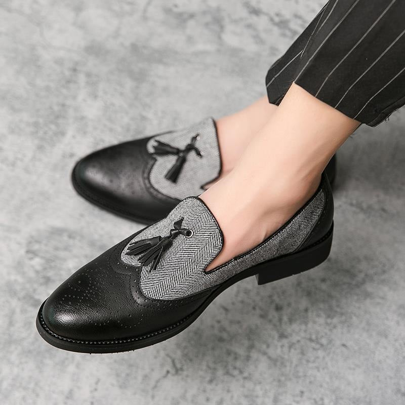 Men's slip-on summer breathable casual shoes, british style versatile leather shoes, korean style 7