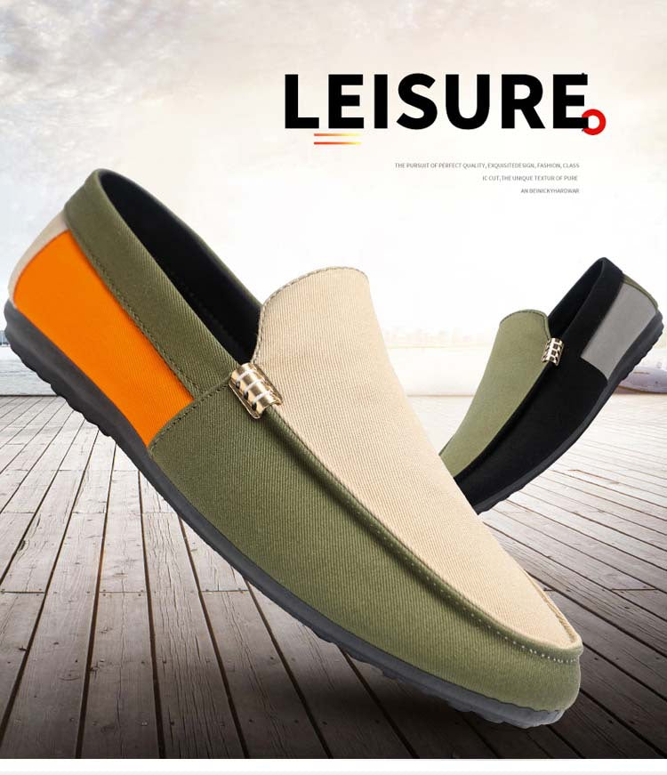 Spring/summer casual sneakers, trendy loafers, men's slip-ons, moccasins, one-step shoes, men's foot 8