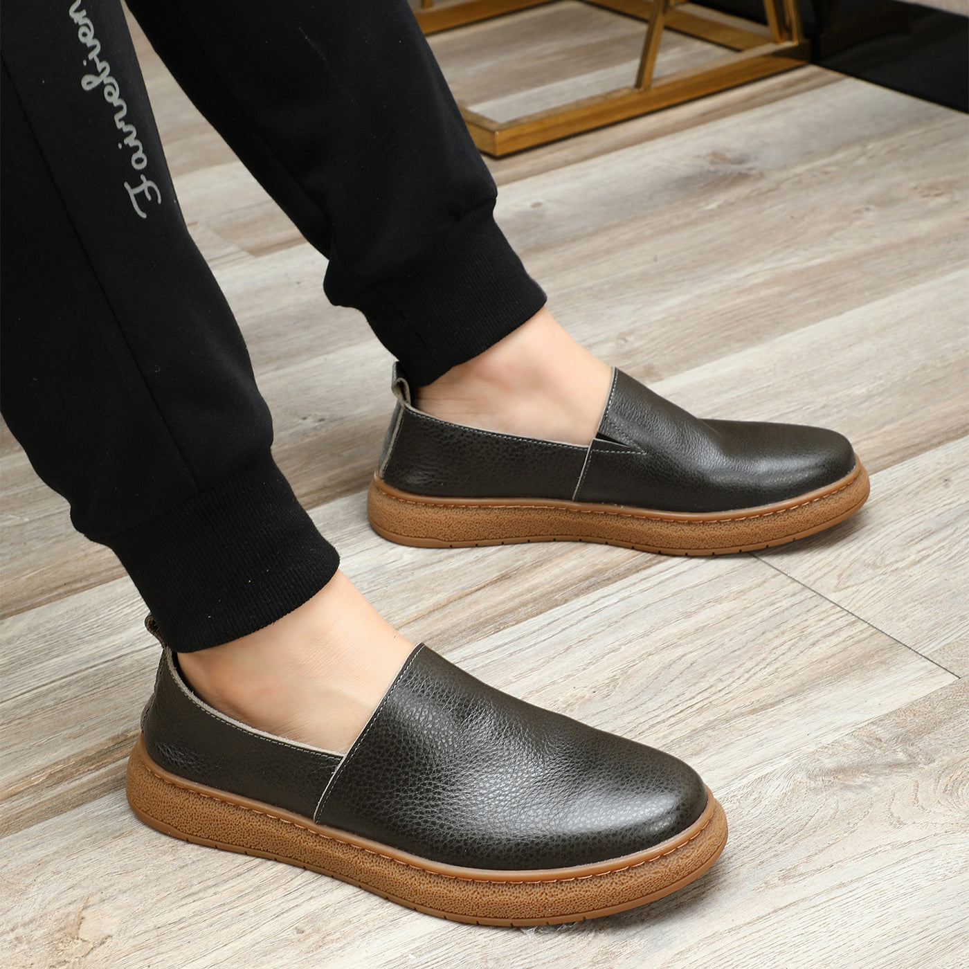 Very comfortable single-layer soft waxed cowhide loafers 2026 summer new arrival slip-on breathable 3