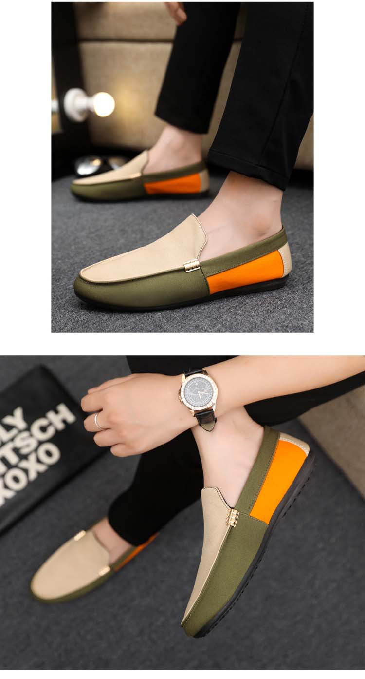 Spring/summer casual sneakers, trendy loafers, men's slip-ons, moccasins, one-step shoes, men's foot 22