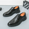 Men's Red Leather Derby Formal Shoes, Business, Wedding