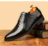 Men's Leather Formal Shoes, Pointed Toe, Lace-Up, Style 9959