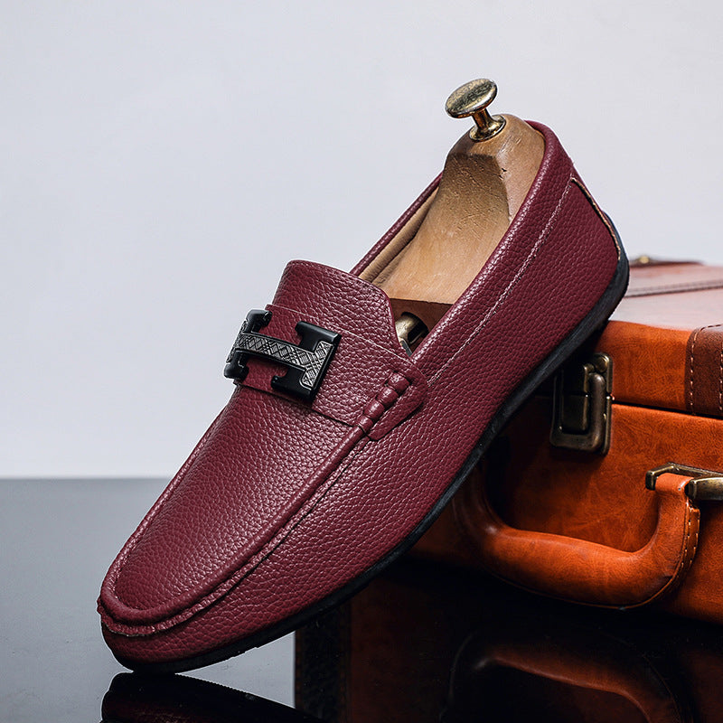 Men's Leather Loafers, Slip-On, British Style, Style 8647