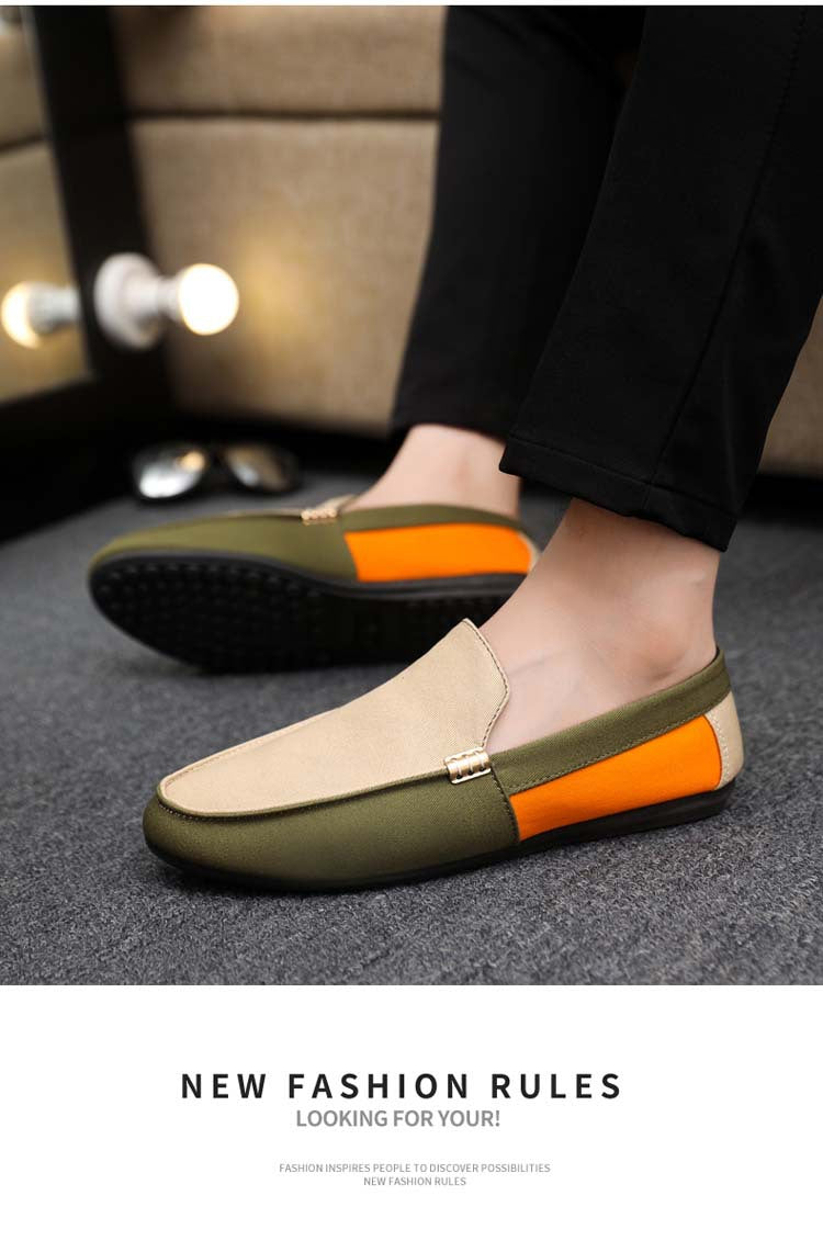 Spring/summer casual sneakers, trendy loafers, men's slip-ons, moccasins, one-step shoes, men's foot 21