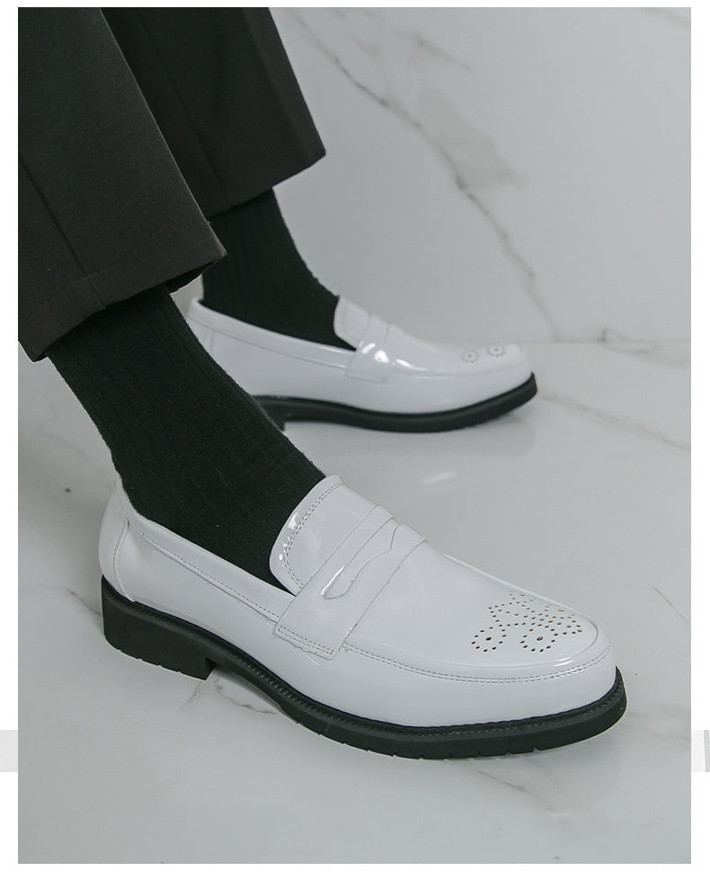 2026 spring new men's casual formal leather shoes business british brogue casual flats wedding shoes