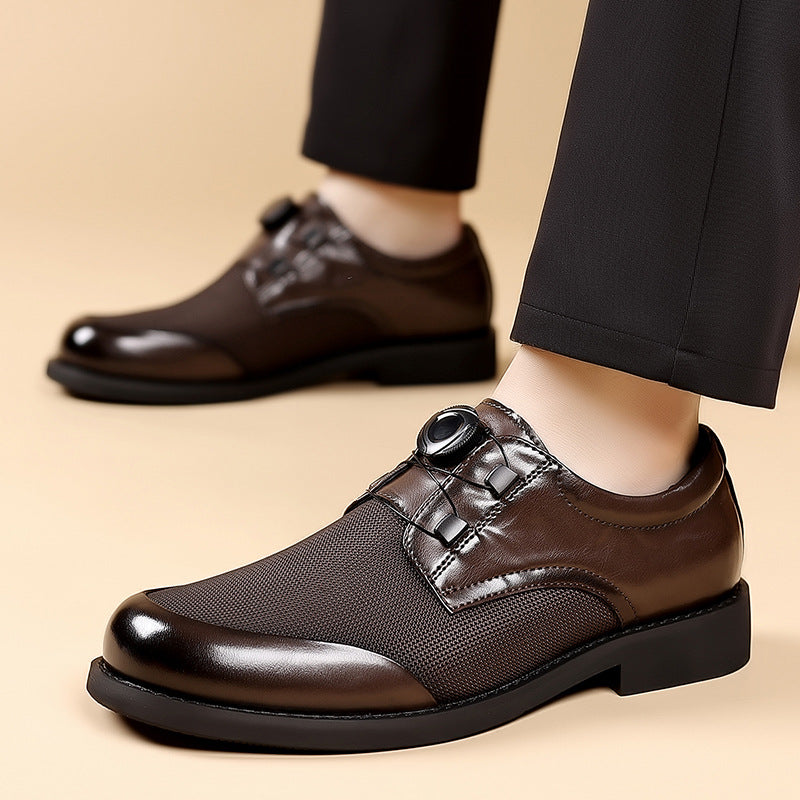 Men's 2026 swivel buckle ice silk mesh business casual shoes - men's slip-on comfortable breathable 6