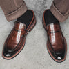 Men's Leather Loafers, Slip-On, British Style, Style 7111