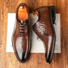 Men's Leather Formal Shoes, Pointed Toe, Lace-Up, Style 9959