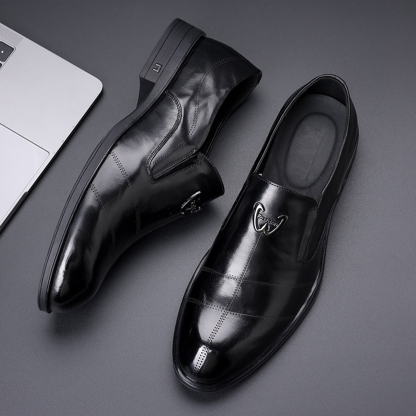 Men's leather dress shoes - spring 2026 new collection - british style business casual loafers 5