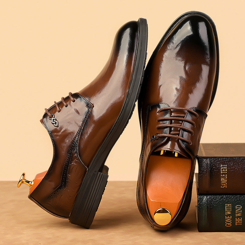 Men's leather shoes - british style, korean trend, casual business formal dress shoes, men's wedding 3