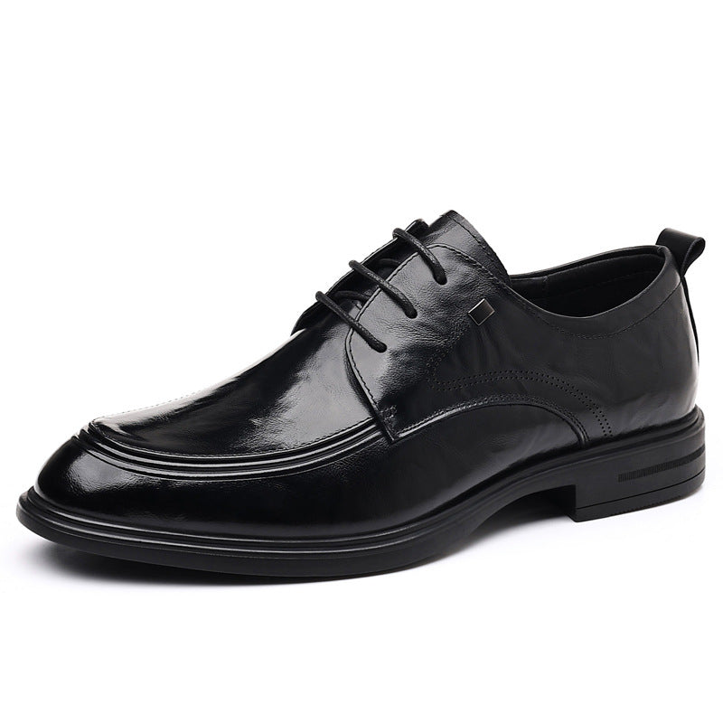 New arrival business leather shoes for men, made of first-layer cowhide, pointed toe, formal leather