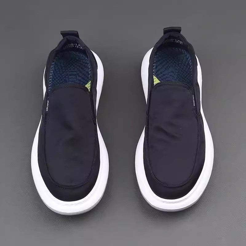 Men's Casual Canvas Loafers - Comfortable Platform Shoes