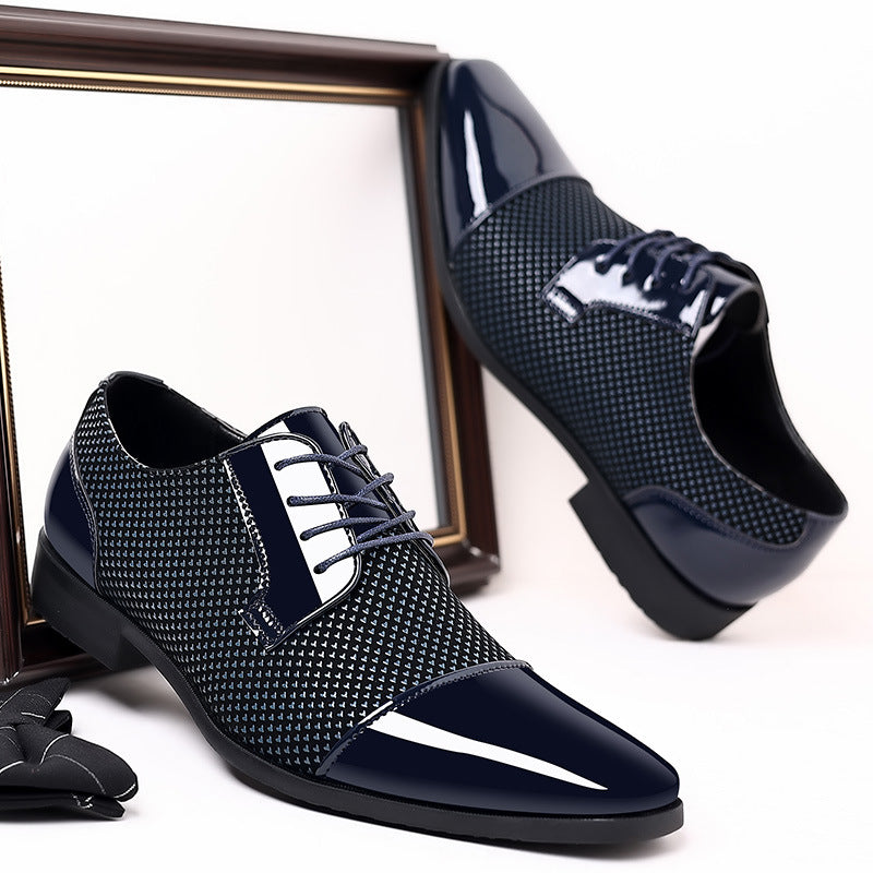 Men's leather shoes: new business formal, casual, spring/autumn breathable, british style, korean st 3