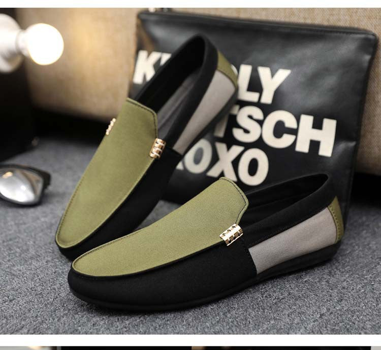 Spring/summer casual sneakers, trendy loafers, men's slip-ons, moccasins, one-step shoes, men's foot 18