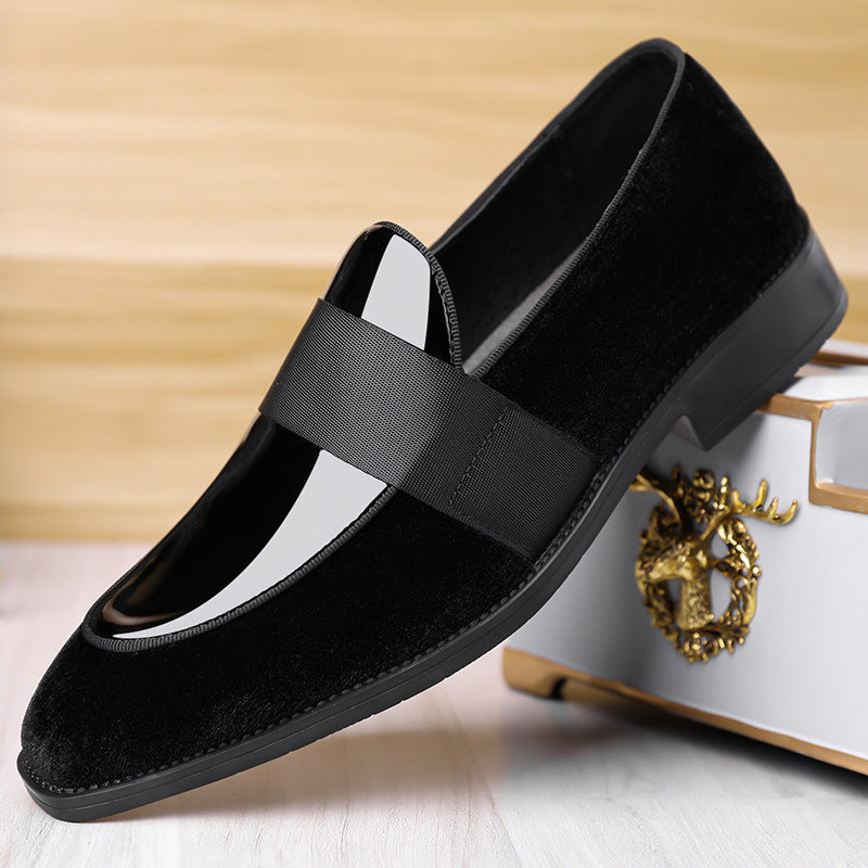 Men's Black Leather Formal Shoes, Pointed Toe, Style 0615
