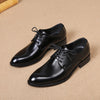 Men's Leather Dress Shoes, Pointed Toe, Lace-Up