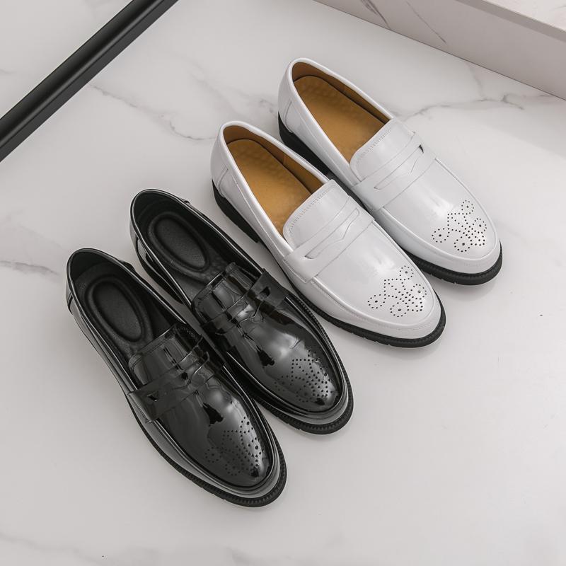 2026 spring new men's casual formal leather shoes business british brogue casual flats wedding shoes