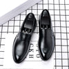 Men's Leather Dress Shoes, Pointed Toe, Business