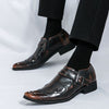 Men's Leather Formal Shoes, Pointed Toe, Business, Style 1399