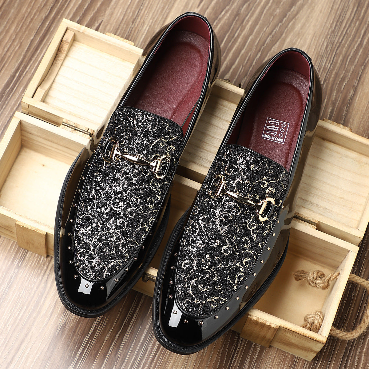 2026 new trendy fashion men's shoes - british style pointed toe slip-on casual leather shoes 10