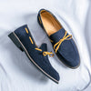 Cross-border spring bow slip-on leather shoes fashion formal business casual shoes plus size loafers