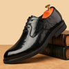 Men's Leather Formal Shoes, Pointed Toe, Lace-Up, Style 1495