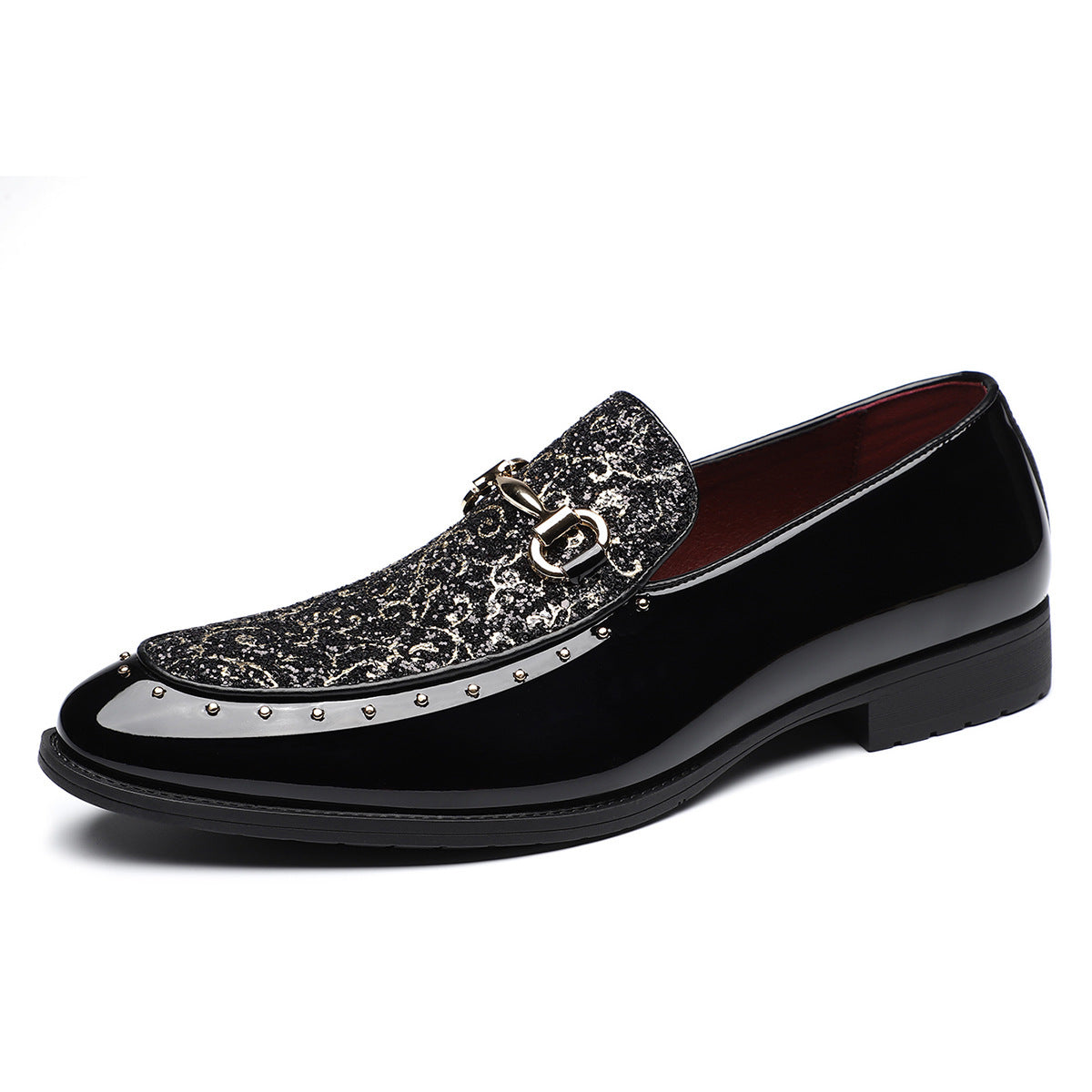 2026 new trendy fashion men's shoes - british style pointed toe slip-on casual leather shoes 7