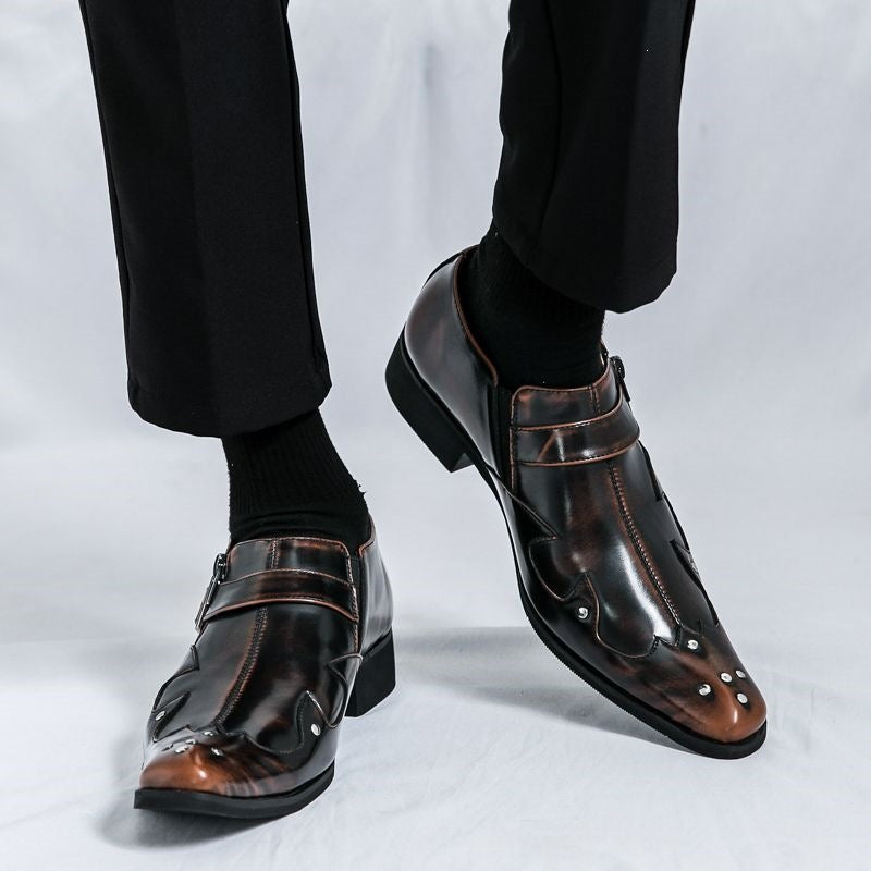 Men's Leather Formal Shoes, Pointed Toe, Business, Style 1399