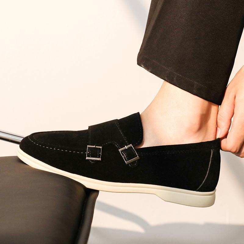 Cross-border buckle plus size pointed leather shoes british style casual formal business casual shoe 3