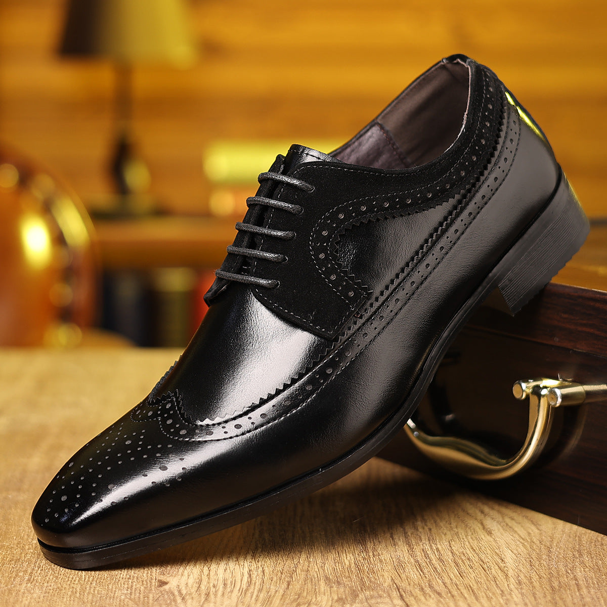 Factory direct, cross-border exclusive: plus size (us 9-13) men's retro formal dress shoes - busines 8