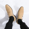 2026exportpure color business monk shoes men's british fashion pointed toe office leather shoes form